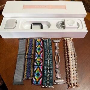 Apple 40mm Series 5 Smartwatch with Apple Sport Band & 6 Woven/Beaded Bands